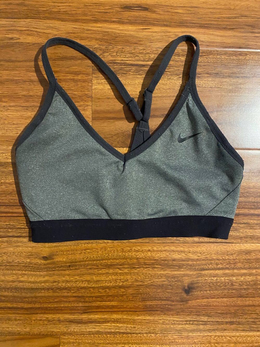 Workout Athletic gray and black Nike Pro Indy Sports Bra small